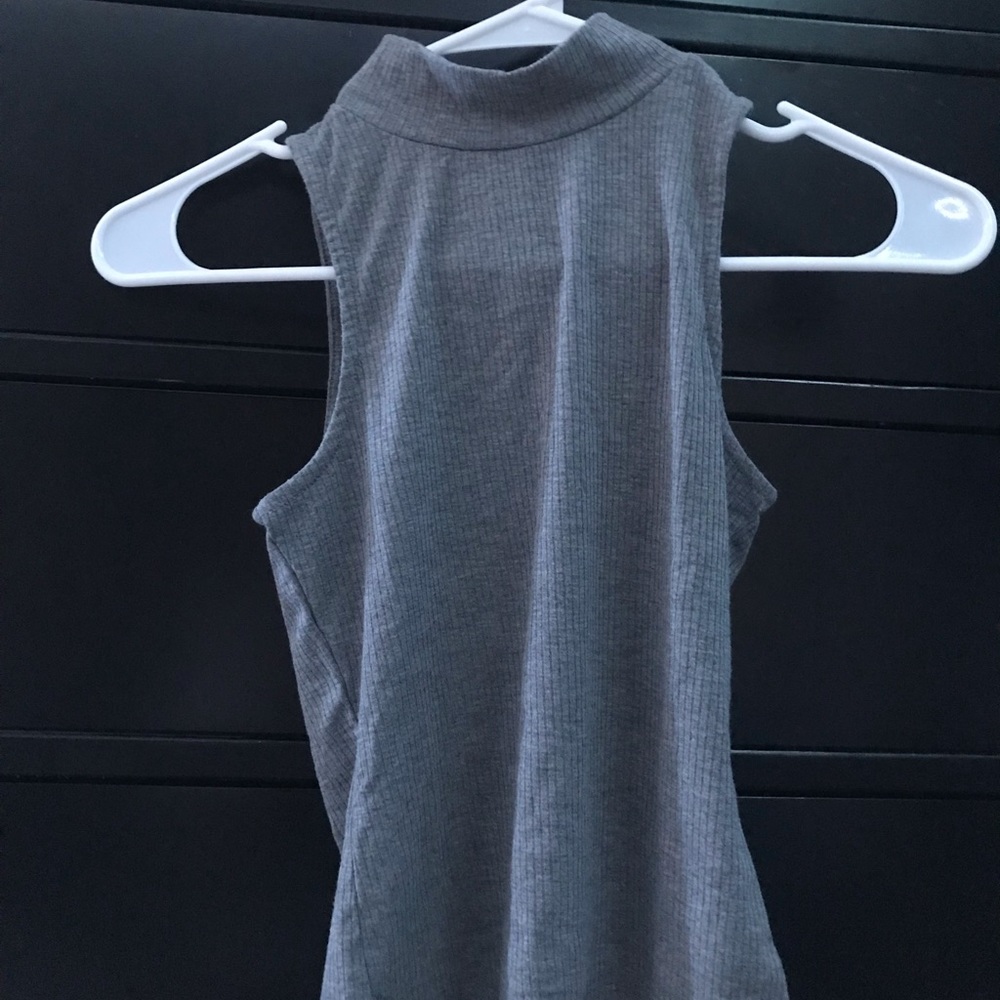 mock neck tank top